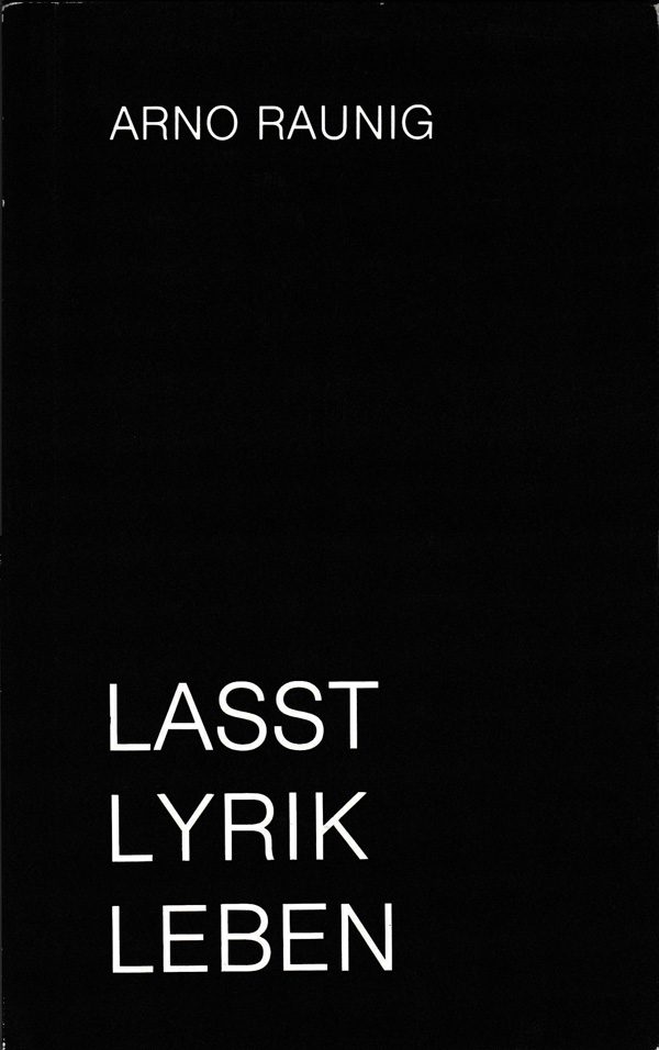 “LASST LYRIK LEBEN” (Ger.)